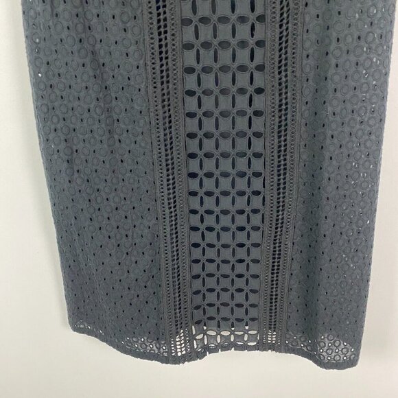 Sundance Catalog Eyelet Essence Black Dress with Lace Insets Size 6 Lined - Picture 3 of 10